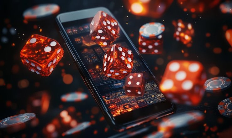 Tampilan layar Boom City menampilkan lima gulungan, simbol pembayaran, dan tombol kontrol permainan
